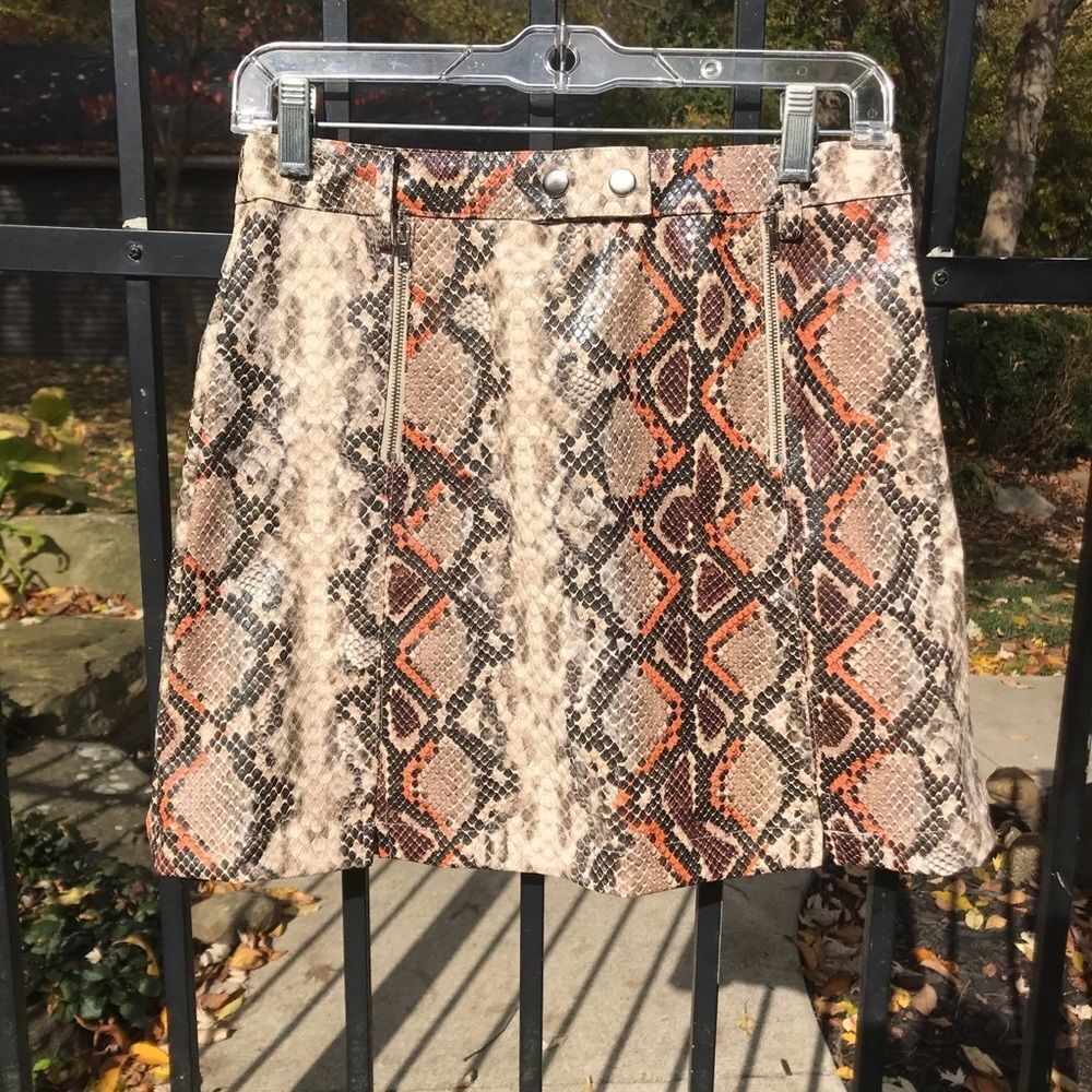 4Sienna Royce Faux snakeskin hi-rise skirt - Picture 3 of 5